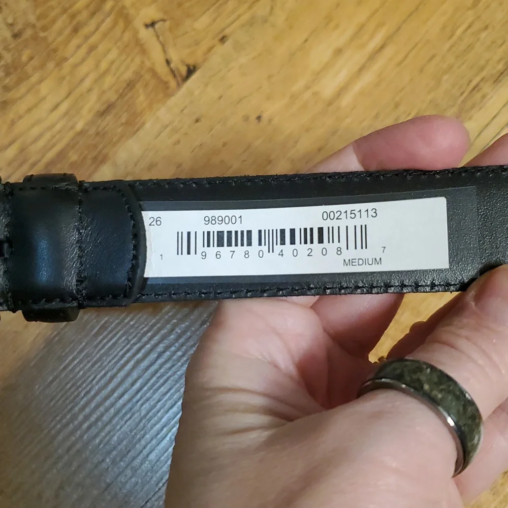 Brooks Brothers Exclusively Made For United Black Leather Belt‎ Size Medium